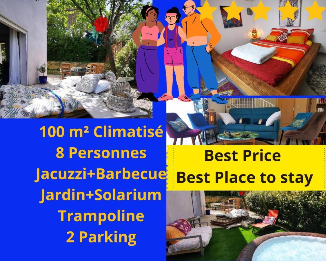 Cool Mediterranean Life 8 People Jacuzzi Barbecue Gametrampoline 2 Parking Villa Béziers Exterior foto